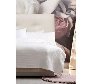 Respaldo de Cama Botoné Premium Lino Crema - 1 Plaza