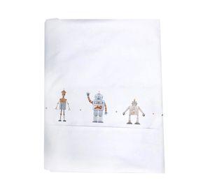 Juego de sábanas cuna 200H Robot blanco