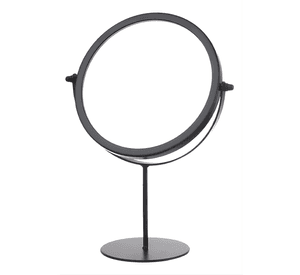 Espejo Para Maquillaje Vanity Marco Negro Con Aumento 2x