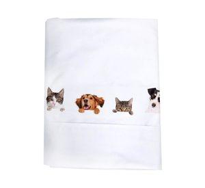 Juego de sábanas 2 plazas 200 hilos Animal Friend blanco
