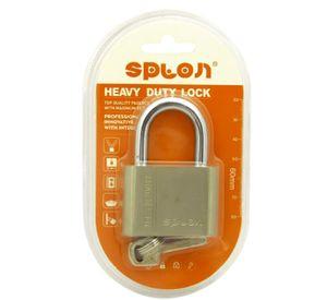 CANDADO 60 MM SPLON TOP SECURITY PADLOCK CON 4 LLAVES PLOMO EN BLISTER DOBLE