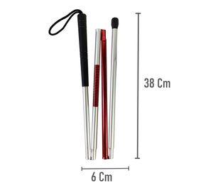 Bastón de Aluminio Plegable Para Ciegos No Vidente Reflectante