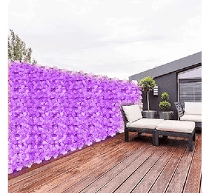 Flor Artificial para Decoración Panel Pared Muro 3m Violeta