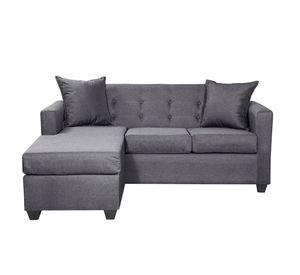 Seccional Intercambiable Gramado tela Gris oscuro 170x130x83
