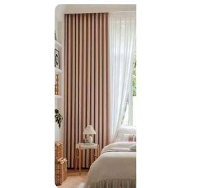 CORTINA LIVING DORMITORIO CON ARGOLLA ROSA