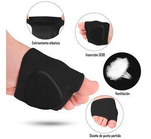 Par Almohadillas Metatarsianas Dedos Pies Negro Talla L