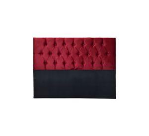 Respaldo 2 Plazas Piso Capitone Premium 150x140 CM Rojo Felpa