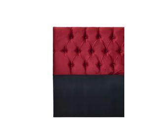 Respaldo 2 Plazas Piso Capitone Premium 150x140 CM Rojo Felpa