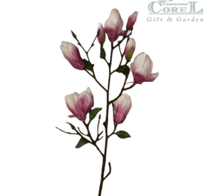 Rama Artificial Magnolia Rosa 84cm Artificial | Estilo Natural para Interiores y Vitrinas