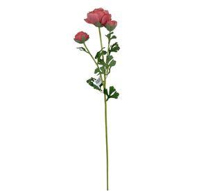 Ranúnculo Rosado 73cm Con Textura Realista