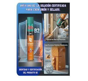 Espuma Poliuretano Akfix 840 750ml Resistente Al Fuego B2