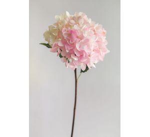 Hortensia Blanco con Rosado Flor Artificial by Le Bouquet 66 cm