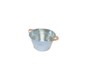 Paila Tarro 40cm Hojalata 25L Plata