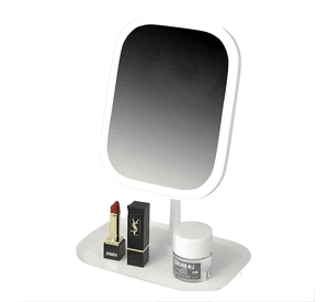 Espejo Maquillaje Luz Led Ajustable 3 Tonos Recargable Usb