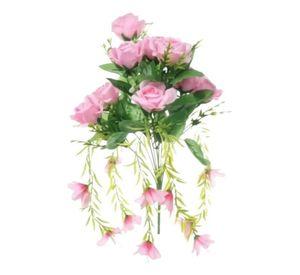 Set 2 Ramo Artificial Rosas Diseño Caída Ornamental Jhn