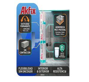 Pack 6 Sellador Poliuretano Akfix P635 Blanco Juntas Muros