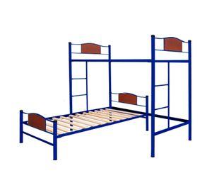 Cama alta + cama baja child 1,5 plaza azul