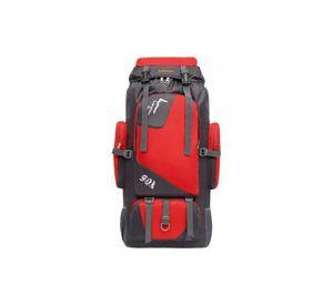 Mochila impermeable de 90L color rojo