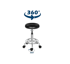 Taburete Piso Bar Ajustable Giratorio Con Ruedas