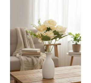 Set 6 Flores Artificiales Decorativa Ramo Belleza Adorno Jhn