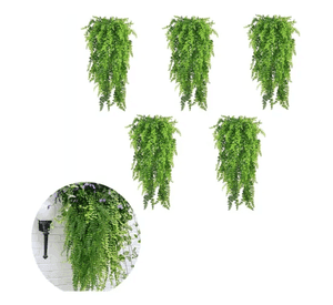 Plantas artificiales 5 uds boston fern colgantes