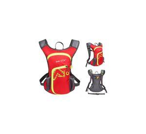 Mochila outdoor trekking + bolsa de agua color rojo