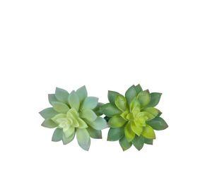 Cactus Echeveria Gris 14cm Artificial | Estilo Natural para Interiores y Vitrinas