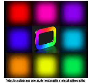 Aro Luz Multicolor Rgb Inalambrico Para Grabacion Celular