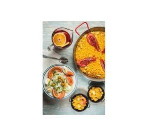 Paellera Valenciana - 34 cm, Acero, 6 Porciones, Garcima