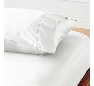 Set 2 Fundas de Almohadas Bambú 50x90 cms Blanco