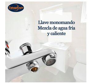 Llave Monomando Tina Ducha Cromada Plateado Brillante