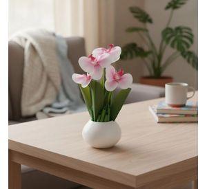 Arreglo Floral Artificial Orquídeas Decorativas Adorno Jhn