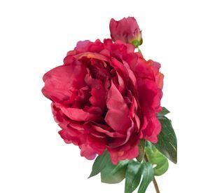 Peonia Roja Con Boton 57cm