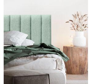 Respaldo de Cama Tubular Vertical Lino Verde Jeans - King
