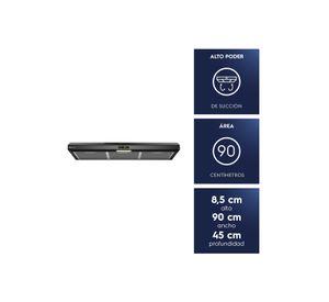 Campana de Cocina Extractora 90cm Alto Poder Succión DE9TB