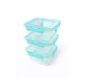 Contenedor Hermetico Plastico 430ml Kitchenware X3