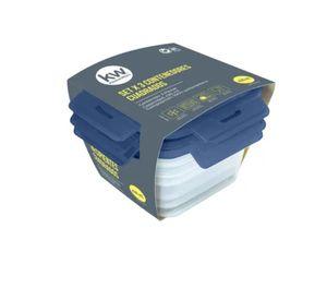 Contenedor Hermetico Plastico 430ml Kitchenware X3