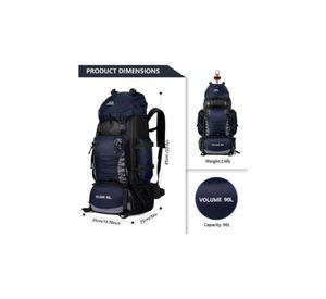 Mochila 90L camping outdoor trekking color azul oscuro