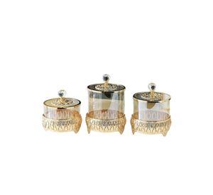 Set 3 Frascos Decorativos Multifuncional Almacenamiento Jhn