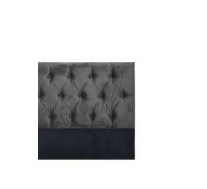 Respaldo Super King Piso Capitone Premiun 200x140 CM Gris Oscuro Felpa
