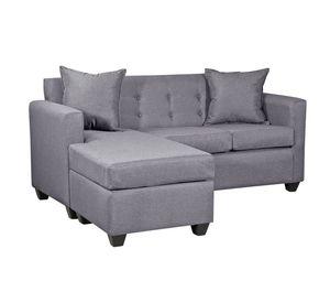 Seccional Intercambiable Gramado tela Gris 170x130x83