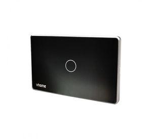 Interruptor Wifi RF Vhome Vector Design LN Black Touch 1 Canal Compatible Con Google Home y Alexa