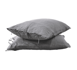 Funda Almohada Lino Lilah - Charcoal / 50x70