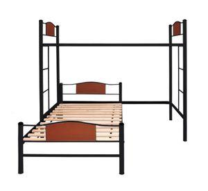 Cama alta + cama baja child 1,5 plaza negro