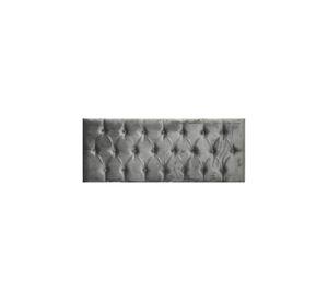 Respaldo Elegante 1 Plaza Capitone 105x60 CM Gris Oscuro Felpa