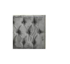 Respaldo Elegante 1 Plaza Capitone 105x60 CM Gris Oscuro Felpa