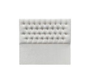 Respaldo de Cama Capitoné Premium Felpa Crema - 1 Plaza