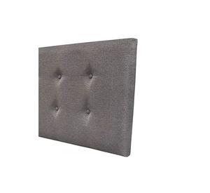 Respaldo Elegante 1 Plaza Capitone 105x60 CM Gris Claro Lino Botones