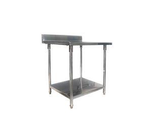MESÓN CON RESPALDO ACERO INOX 80 X 70 X 85 CM