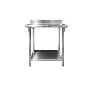 MESÓN CON RESPALDO ACERO INOX 80 X 70 X 85 CM